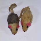 Vintage Miniature Mini Real Fur Toy Mouse 2 Mice Germany  Berrie  1970s 2    Body