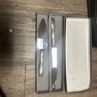 Waterford Lismore Diamond Silver Bridal Cake Knife   Server Set