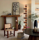 Vintage Stand Floor Light Lamp Walnut Black Sofa Led Lighting Home Decor