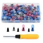 100 Pcs Tire Repair Screws With Screwdriver 3 Sizes Rubber Plug Kit For Puncture