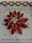 Brooch Legend Of The Poinsettia Christmas Flower Pin Rhinestone Roman New