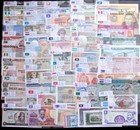 Lots 100 Different Paper Money 50 Countries World Banknotes Unc Collection