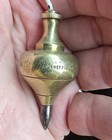    vintage Wm Marples   Son Brass   Steel Turnip Plumb Bob  1 