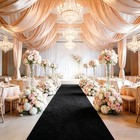 Wedding Aisle Runner 48  W X 20 Ft L Black Velvet For Ceremony - Elegant Carpet
