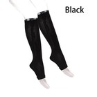 Zipper Compression Socks Men Women Open Toe Knee High 15-20mmhg Support Stocking
