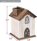 Farmhouse Wooden Square Tissue Box Cover Brown Color