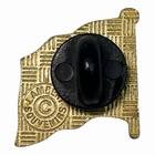 Vintage Union Jack Uk Flag Silver Tone Enamel Lapel Pin Tie Tack Memorabilia