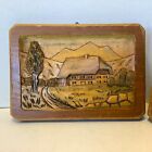 Vintage Rhon Sepp German Wood Carved Picture Wall Hanging Folk Art Windmill