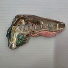 Vintage Souvenir Metal Florida State Coaster Ashtray Made In Japan