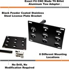 No Drill Front Bumper Tow Hook License Plate Mounting Bracket Adapter Kit Compat