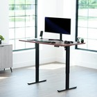 Vivo Electric 60    X 24    Stand Up Desk   Dark Walnut Table Top  Black Frame