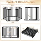Extra Wide Baby Gate Fits 34 5-154  Openings  Pet Safety Fence W auto-close Door