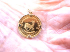 1986 1 10th Oz  900 Gold Krugarrand In 14k Solid Gold Coin Holder Pendant