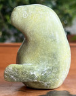 Paul Padluq Inuit Carving Carved Stone Seal Figure Green Color Stone 2005
