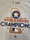 Houston Astros Shirt Mens Large Gray 2017 World Series Champion Mlb Baseball