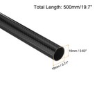 4pcs Carbon Fiber Tubes 16 X 18 X 500mm Plain Weave Glossy Surface Rod