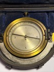 Antique Brass Surveyors Compass 4    Dial In Original Case