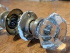Antique Crystal And Brass Doorknob Matching Double Ended Vintage Star