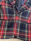 Janie And Jack Plaid Holiday Blazer Wool  Button Front Baby Sz 6-12 Months