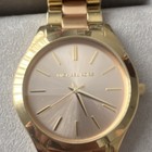 Michael Kors Women s Analog Wristwatch Gold rose Gold Bracelet Pink Dial W  Box