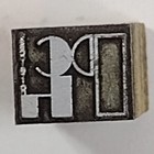 Pch Initials Vintage Letterpress Printers Block Antique 