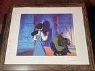Beauty And The Beast Animation Cel Walt Disney Movie Production Art Vintage  X1