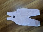 Baby B gosh Striped Denim Overall One-piece Pink white 3m Pockets Button