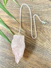 Rose Quartz Pendulum Dowsing Pendulum Reiki Chakra Wicca Metaphysical Tool 