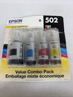 Epson Ecotank 502 Value Combo Pack Ink Bottles Black Cyan Magenta Yellow