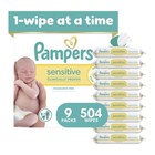 Pampers Sensitive Baby Wipes Unscented 504ct 6 Flip Top