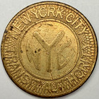 One Vintage New York City Transit Authority Solid Token Good For One Fare 23mm