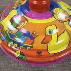Vintage Western Germany Tin Big Spinning Top Fuchs Retro Old Tin Toy Kids