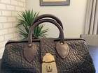 Vtg Brown Leather Buffalo Doctors Bag Double Handle 16x9 Sosy-newyork germany