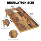 Solid Wood Premium Cornhole Game Set  4x2 Regulation Size Cornhole Boards Wit   