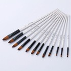 12pcs Paint Brush Set Nylon Hair Wooden Handle Brushes Art Painting Tool Supply