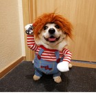 Dog Cat Pet Funny Costume Chucky Deadly Doll Pet Cosplay Pet Party Fancy Costume