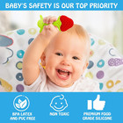 Teething Toys  5 Pack  -  Infant Teething Keys Set  Bpa-free  Natural Organic Fr