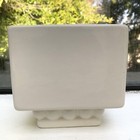 Vintage Haeger Usa White Footed Square Planter pot vase W Christmas Tree 5x5x5