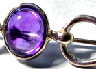 Vintage 1970 s Sterling Silver Amethyst Brooch 3 71 Grams 2 Inches Long