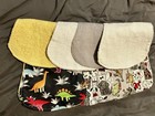 4pk Handmade Ultra Soft   Absorbent Flannel Burp Cloths For Baby