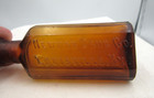 Ct26 - 1890 s Newman Drug Co Louisville Ky 3 1 2  Amber Medicine Bottle