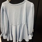 Maternity Women   s M Blue Knit V-neck Long Sleeve Tie-front Blouse