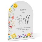 Floral Bubble Send Off Sign  8 X 11 Inch White Arch Acrylic Wedding Sign14