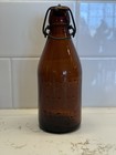 Antique Amber Squat Weiss Beer Bottle George Weber Brewery Albany New York