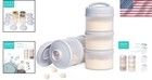 Stackable Portable Formula Dispenser - 2 Pack Bpa-free Milk Powder Container