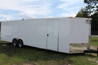 New 2025 8 5 X 28 10k V Nose Enclosed Race Cargo Car Hauler Trailer - Loaded   