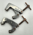 2pc Vintage Kant-twist 401 1  Cantilever Clamps T-handle Welding Machinist Usa