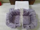 Baby Doll Wicker Moses Basket With Gingham And Lace Covers 19    X 11   