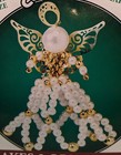 Darice  1969-14 Angel Pearl Gold  christmas Craft Bead Ornament Kit New Makes 3
