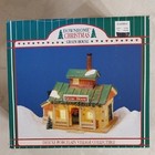 Downhome Christmas Village Vintage 1994 Grain House Lighted Handpaint Porcelain